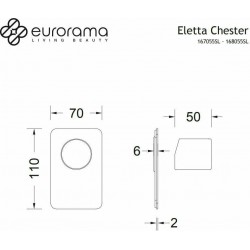 Μίκτης Εντοιχισμού 1 εξόδου Eurorama Eletta Chester 168055SL-201 Gold Brushed