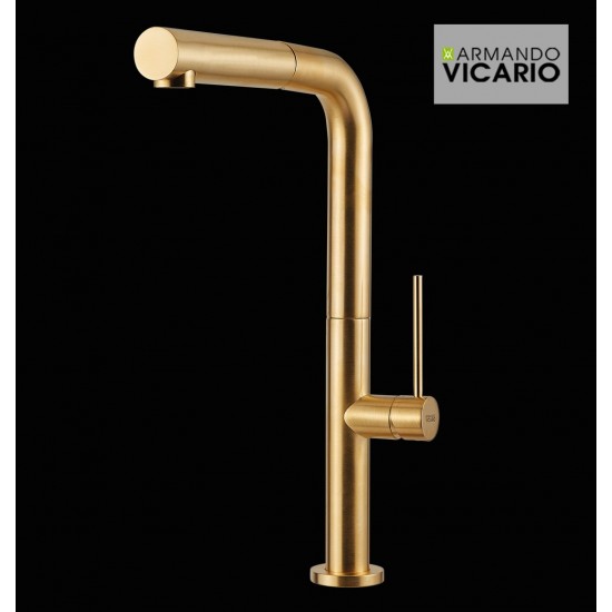 Μπαταρία κουζίνας με ντους Armando Vicario Tozo 48580-201 Gold Brushed Μπαταρία κουζίνας με ντους Armando Vicario Tozo 48580-201 Gold Brushed