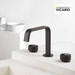 Μπαταρία Νιπτήρος 3 Οπών Με Βαλβίδα Clic-Clac Armando Vicario Halo 515043-400 Black Matt Μπαταρία Νιπτήρος 3 Οπών Με Βαλβίδα Clic-Clac Armando Vicario Halo 515043-400 Black Matt