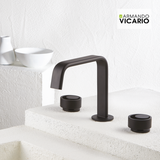 Μπαταρία Νιπτήρος 3 Οπών Με Βαλβίδα Clic-Clac Armando Vicario Halo 515043-400 Black Matt Μπαταρία Νιπτήρος 3 Οπών Με Βαλβίδα Clic-Clac Armando Vicario Halo 515043-400 Black Matt