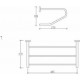 Ραφιέρα Μπάνιου 4 Θέσεων Επιτοίχια 48.5x27cm Tema 74117 Inox Ραφιέρα Μπάνιου 4 Θέσεων Επιτοίχια 48.5x27cm Tema 74117 Inox