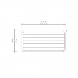 Ραφιέρα Βαρέως Τύπου Βαθιά 30x15cm Tema 74041 Inox