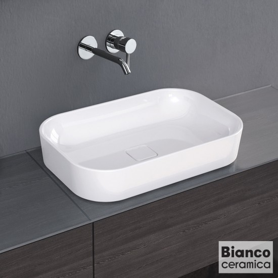 Νιπτήρας Πορσελάνης Επικαθήμενος 60x40x12,5 cm Bianco Ceramica Centro 34060-301 Λευκό Ματ Νιπτήρας Πορσελάνης Επικαθήμενος 60x40x12,5 cm Bianco Ceramica Centro 34060-301 Λευκό Ματ