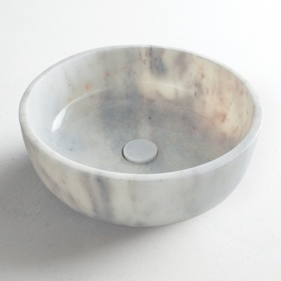 Μαρμάρινος Νιπτήρας Επιτραπέζιος Φ39cm Fossil Thalo Marble DR39-300 Carrara Nuovo Μαρμάρινος Νιπτήρας Επιτραπέζιος Φ39cm Fossil Thalo Marble DR39-300 Carrara Nuovo