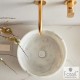 Μαρμάρινος Νιπτήρας Επιτραπέζιος Φ39cm Fossil Thalo Marble DR39-300 Carrara Nuovo Μαρμάρινος Νιπτήρας Επιτραπέζιος Φ39cm Fossil Thalo Marble DR39-300 Carrara Nuovo