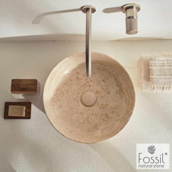 ΜΑΡΜΑΡΙΝΟΣ ΝΙΠΤΗΡΑΣ ΕΠΙΤΡΑΠΕΖΙΟΣ Φ33ΕΚ FOSSIL JETTI MARBLE MR33-500 BEIGE ΜΑΡΜΑΡΙΝΟΣ ΝΙΠΤΗΡΑΣ ΕΠΙΤΡΑΠΕΖΙΟΣ Φ33ΕΚ FOSSIL JETTI MARBLE MR33-500 BEIGE