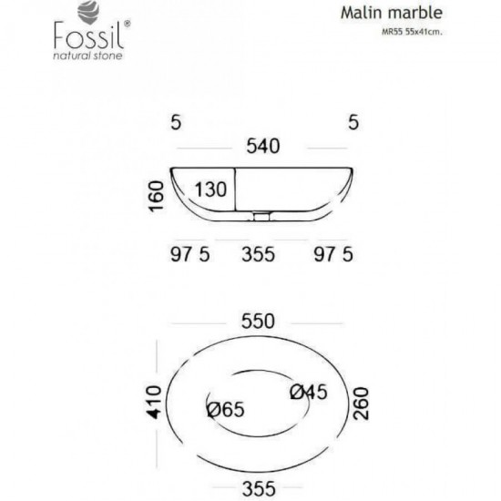 ΜΑΡΜΑΡΙΝΟΣ ΝΙΠΤΗΡΑΣ ΕΠΙΤΡΑΠΕΖΙΟΣ 55Χ41ΕΚ FOSSIL MALIN MARBLE MR55-500 BEIGE ΜΑΡΜΑΡΙΝΟΣ ΝΙΠΤΗΡΑΣ ΕΠΙΤΡΑΠΕΖΙΟΣ 55Χ41ΕΚ FOSSIL MALIN MARBLE MR55-500 BEIGE