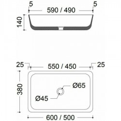 ΜΑΡΜΑΡΙΝΟΣ ΝΙΠΤΗΡΑΣ ΕΠΙΤΡΑΠΕΖΙΟΣ 50Χ38ΕΚ FOSSIL JADE MS50-410 GREY