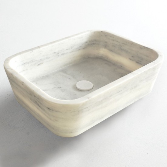 Μαρμάρινος Νιπτήρας Επιτραπέζιος 60Χ38cm FOSSIL Gaia Marble DS60-300 Carrara Nuovo Μαρμάρινος Νιπτήρας Επιτραπέζιος 60Χ38cm FOSSIL Gaia Marble DS60-300 Carrara Nuovo