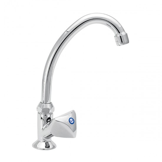 Μπαταρία Νιπτήρος Επικαθήμενη Μονή Μισόστροφη 00-4207 Milena Modea Χρωμέ