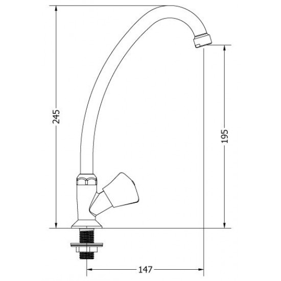 Μπαταρία Νιπτήρος Επικαθήμενη Μονή Μισόστροφη 00-4207 Milena Modea Χρωμέ