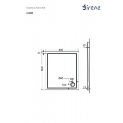 Ντουζιέρα Τετράγωνη Ακρυλική Sirene Extra Flat E8080-300 80x80x5.5cm Λευκή Ντουζιέρα Τετράγωνη Ακρυλική Sirene Extra Flat E8080-300 80x80x5.5cm Λευκή