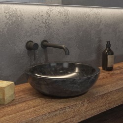 Πέτρινος Νιπτήρας Επιτραπέζιος Φ40 εκ. Karag Elena SBP 40 Black 