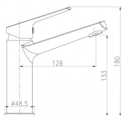 Μπαταρία Νιπτήρος Αναμεικτική Roseti Energy 729L με Αυτόματη Βαλβίδα clicκ clacκ Χρωμέ
