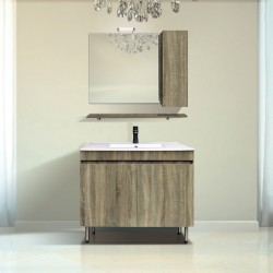 Νιπτήρας Μπάνιου Λευκός Πορσελάνης Tema Slim BEL100 Ένθετος Επίπλου 100 × 45 × 17,5 cm Τετραγωνισμένος Flat