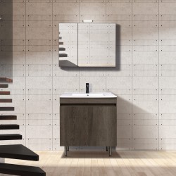 Νιπτήρας Μπάνιου Λευκός Πορσελάνης Tema Slim BEL065 Ένθετος Επίπλου 65 × 45 × 17,5 cm Τετραγωνισμένος Flat