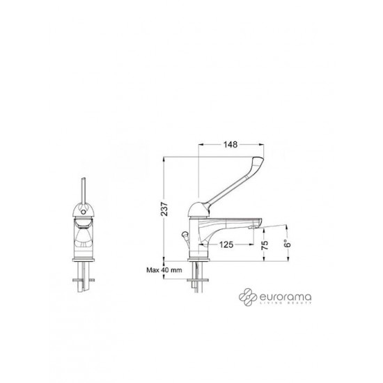 Μπαταρία Νιπτήρα ΑΜΕΑ Αναμεικτική Eurorama Klint Chrome 142310XL-100 Χρωμέ Μπαταρία Νιπτήρα ΑΜΕΑ Αναμεικτική Eurorama Klint Chrome 142310XL-100 Χρωμέ