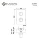 Θερμοστατικός μίκτης 2 ή 3 εξόδων Eurorama Quadra Chrome 750033NQSL-100 Χρωμέ