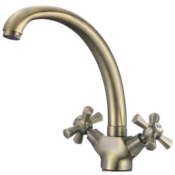 Μπαταρία Νεροχύτη με Ψηλό Περιστρεφόμενο Ρουξούνι Eveberg Terra Bronze Μπαταρία Νεροχύτη με Ψηλό Περιστρεφόμενο Ρουξούνι Eveberg Terra Bronze