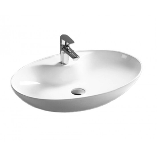 Επικαθήμενος Νιπτήρας Πορσελάνης 65x43cm Ceramita F006 Λευκός