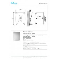 Καθρέπτης Ανακλινόμενος Α.Μ.Ε.Α. Με Κρύσταλλο Ασφαλείας Ponte Giulio Paint F41-JPS-20 45x60cm Λευκό 