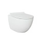 Λεκάνη Kρεμαστή Λευκή με Kάλυμμα Slim Soft Close Blanco Ceramica Loria 2200300