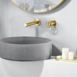 Μπαταρία Νιπτήρος Εντοιχιζόμενη IMEX OLIMPO GLC033/OC Χρυσό Ματ