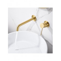 Μπαταρία Νιπτήρος Εντοιχιζόμενη IMEX GENOVA GLG053/OC Χρυσό Ματ