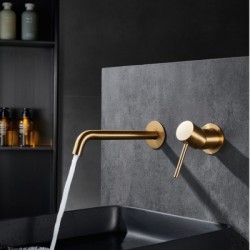 Μπαταρία Νιπτήρος Εντοιχιζόμενη Μικτική IMEX MONZA GLM039/OC Χρυσό Ματ