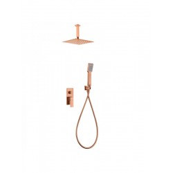 Μπαταρία Σετ με Σύστημα Μίκτη Εντοιχισμού 2 Εξόδων IMEX CATANIA GPC061/ORC Ροζ Χρυσό Ματ/ Χαλκού