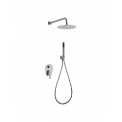 Μπαταρία Σετ με Σύστημα Μίκτη Εντοιχισμού 2 Εξόδων IMEX DELOS GPD055/AC Χρωμέ Ανοξείδωτη 316