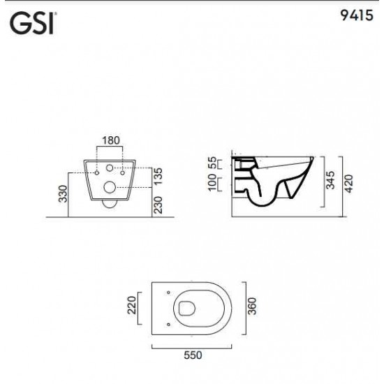 Λεκάνη Κρεμαστή Πορσελάνης GSI Kube-x 9416 Swirlflush 50 εκ. με κάλυμμα SUPER Slim Soft Close 941600SC-300 Λευκό Λεκάνη Κρεμαστή Πορσελάνης GSI Kube-x 9416 Swirlflush 50 εκ. με κάλυμμα SUPER Slim Soft Close 941600SC-300 Λευκό