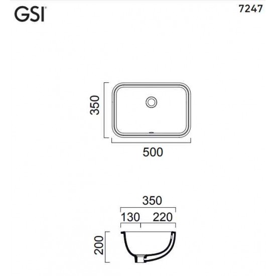 Νιπτήρας Μπάνιου Υποκαθήμενος Gsi Pura 7247-300 50Χ35cm Νιπτήρας Μπάνιου Υποκαθήμενος Gsi Pura 7247-300 50Χ35cm