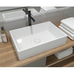 Επικαθήμενος Νιπτήρας Μπάνιου Πορσελάνης Soncera Geo 60x40cm 210000002 Λευκός