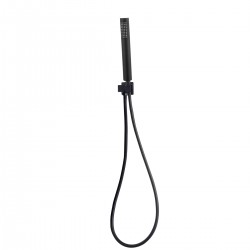Παροχή νερού με στήριγμα ντους, τηλέφωνο και σπιράλ Karag Delos H3D-HSH064-P458BL Μαύρο