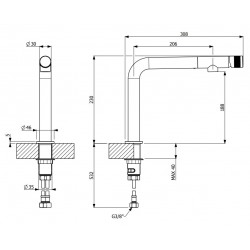 Μπαταρία Κουζίνας Πάγκου Armando Vicario Lynea 400741-100 Χρωμέ
