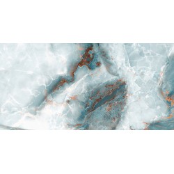 Πλακάκι Aqua 1002 60Χ120 Όνυχας Μπλε Γυαλιστερό Rettificato