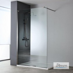 Διαχωριστικό Ντους Devon Iwis Walk In IW100C-411 100cm Χ 200cm Black Brushed 