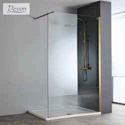 Διαχωριστικό Ντους Devon Iwis Walk In IW100C-221 100cm Χ 200cm Bronze Brushed 