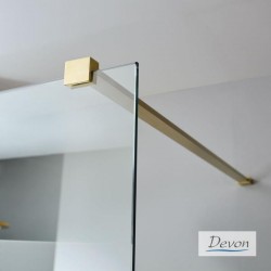 Διαχωριστικό Ντους Devon Iwis Walk In IW130C-211 130cm Χ 200cm Gold Brushed 