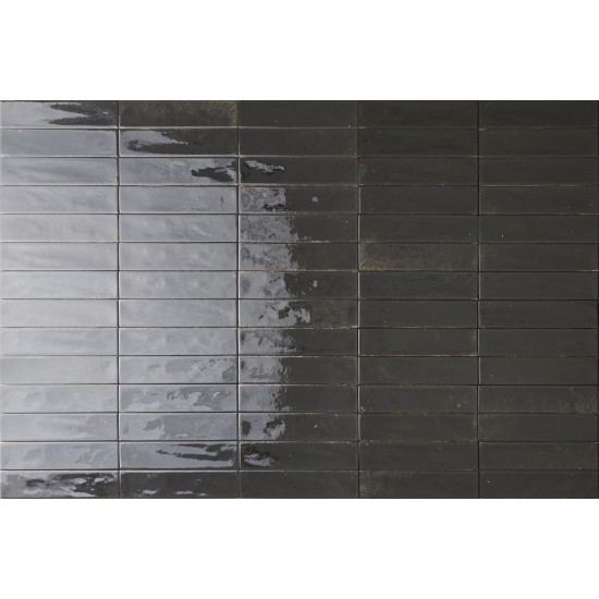 Πλακάκι Rondine 6x25 cm Soho Black P5-BSB-625 Μαύρο Γυαλιστερό