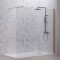 Διαχωριστικό Πάνελ Ντουζιέρας Walkin 1 Karag 80X200cm Clear Glass 8mm Rose Gold