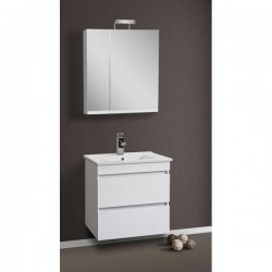 Βάση Επίπλου Μπάνιου MDF Λάκα Λευκή Mabo Katarina 70 cm Με Νιπτήρα 