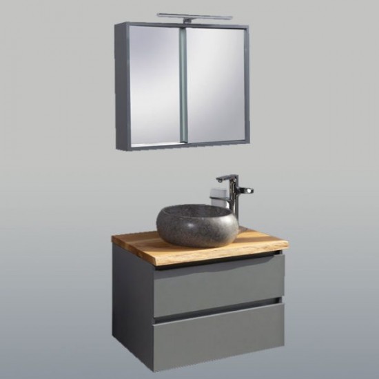 Καθρέπτης Επίπλου Μπάνιου MDF Ακρυλικό Mabo Katarina 100 cm Με Φωτιστικό Σε 5 Χρώματα 