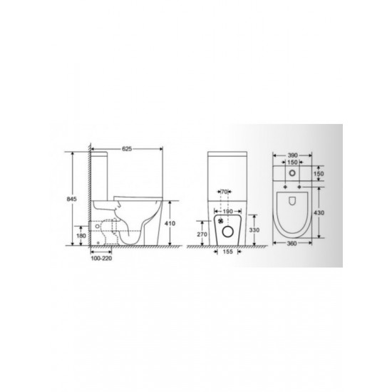 Λεκάνη Δαπέδου Rimless BTW KARAG με Κάλυμμα Soft Close Zina LT2149A-R Λευκή Λεκάνη Δαπέδου Rimless BTW KARAG με Κάλυμμα Soft Close Zina LT2149A-R Λευκή