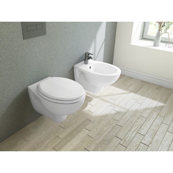 Λεκάνη Κρεμαστή με ΜπιντέCerastyle Lila 018400 με Κάλυμμα Soft Close Πορσελάνης Λευκή Λεκάνη Κρεμαστή με ΜπιντέCerastyle Lila 018400 με Κάλυμμα Soft Close Πορσελάνης Λευκή