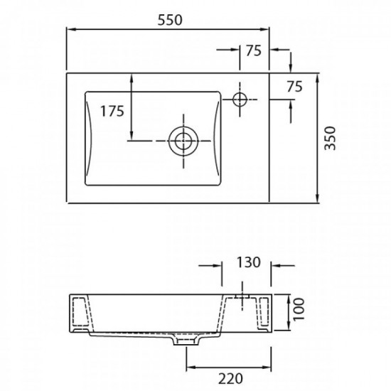 Νιπτήρας Μπάνιου Πορσελάνης Karag 4056 Minos 55x35cm Λευκός Νιπτήρας Μπάνιου Πορσελάνης Karag 4056 Minos 55x35cm Λευκός
