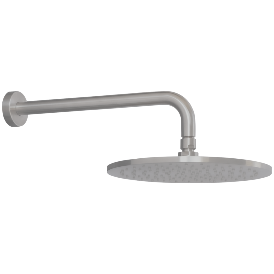 Κεφαλή Ντους 25cm με Βραχίονα 35cm La Torre Elle Inox Brushed Κεφαλή Ντους 25cm με Βραχίονα 35cm La Torre Elle Inox Brushed