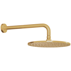 Κεφαλή Ντους 25cm με Βραχίονα 35cm La Torre Elle Gold Brushed