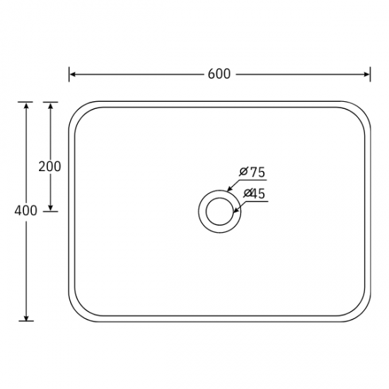 Επικαθήμενος Νιπτήρας Μπάνιου Πορσελάνης Soncera Napoli 60x40cm 210000023 Λευκός
